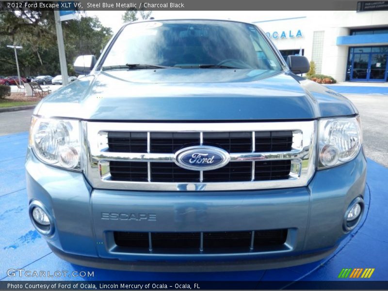 Steel Blue Metallic / Charcoal Black 2012 Ford Escape XLT V6