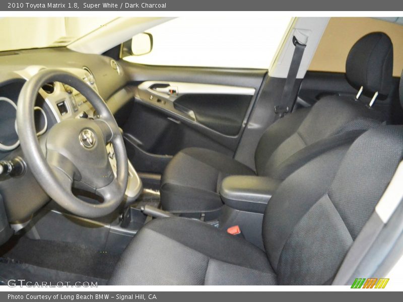 Super White / Dark Charcoal 2010 Toyota Matrix 1.8