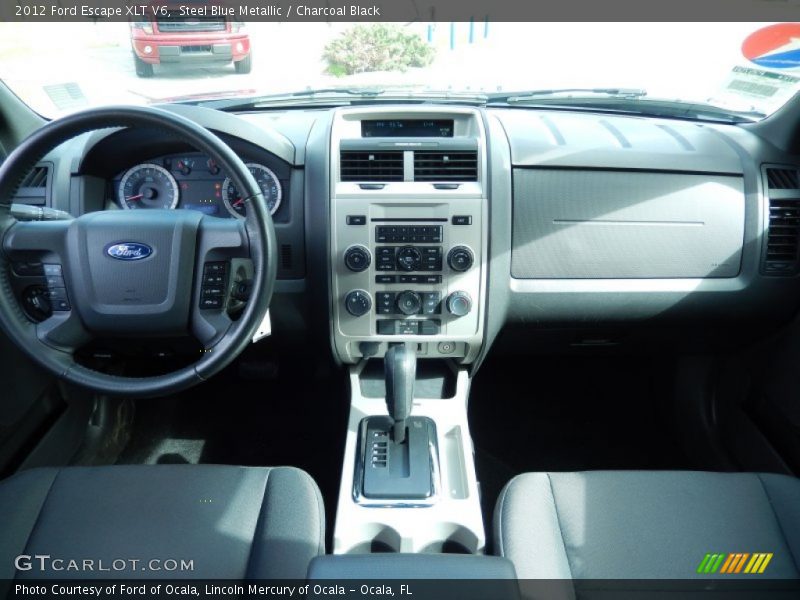 Steel Blue Metallic / Charcoal Black 2012 Ford Escape XLT V6