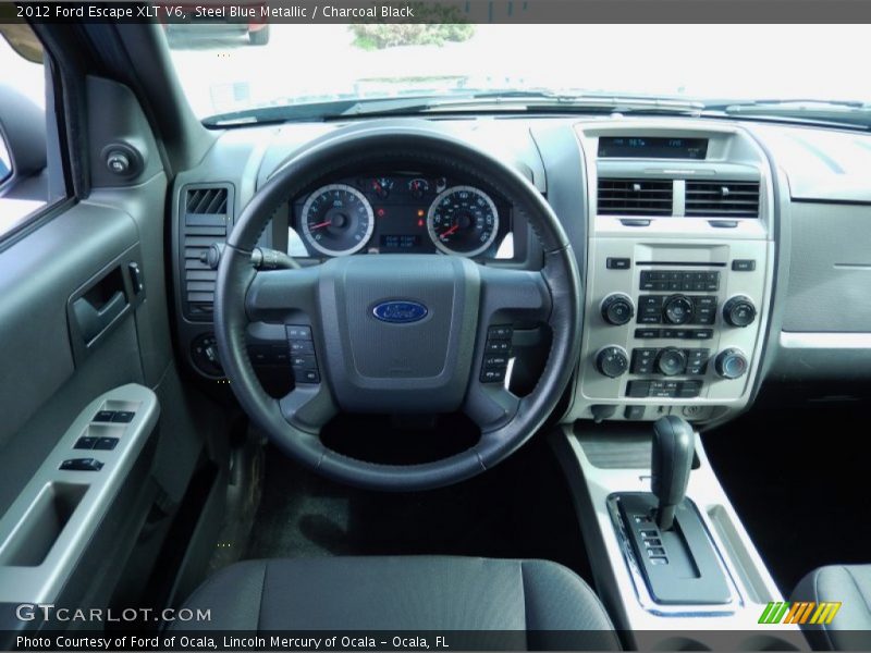 Steel Blue Metallic / Charcoal Black 2012 Ford Escape XLT V6