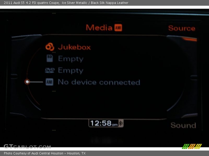 Ice Silver Metallic / Black Silk Nappa Leather 2011 Audi S5 4.2 FSI quattro Coupe
