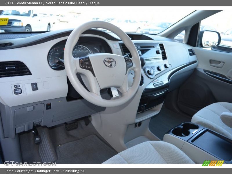South Pacific Blue Pearl / Bisque 2011 Toyota Sienna LE