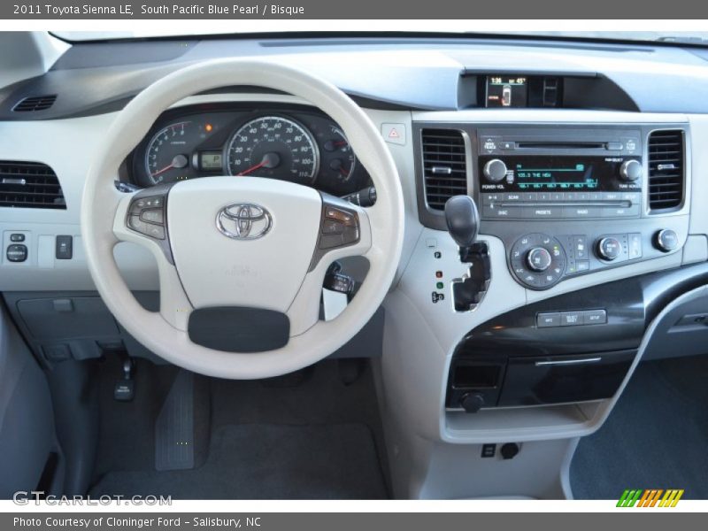 South Pacific Blue Pearl / Bisque 2011 Toyota Sienna LE