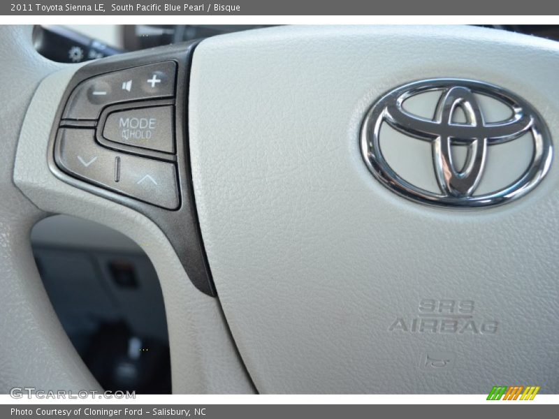 South Pacific Blue Pearl / Bisque 2011 Toyota Sienna LE