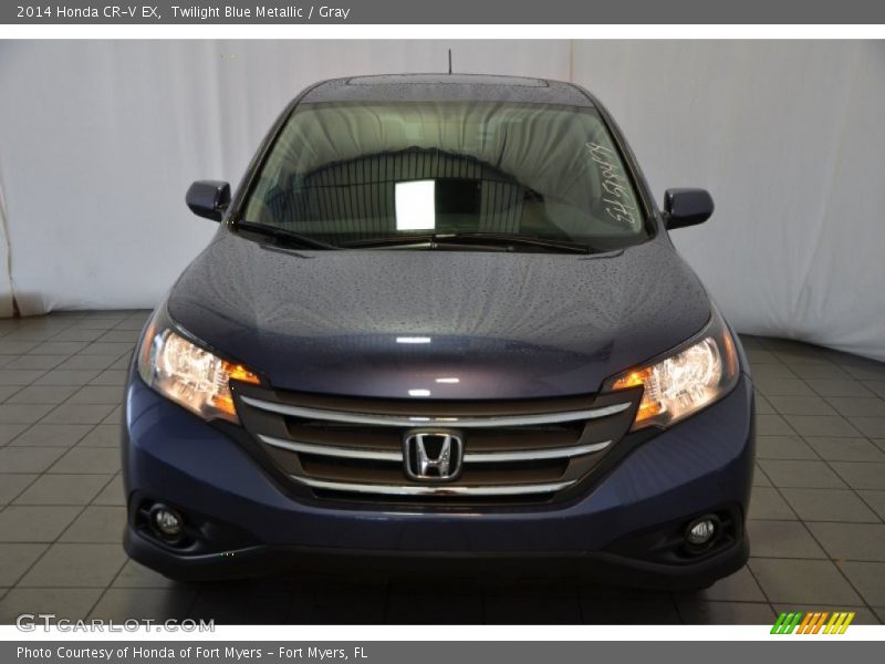 Twilight Blue Metallic / Gray 2014 Honda CR-V EX
