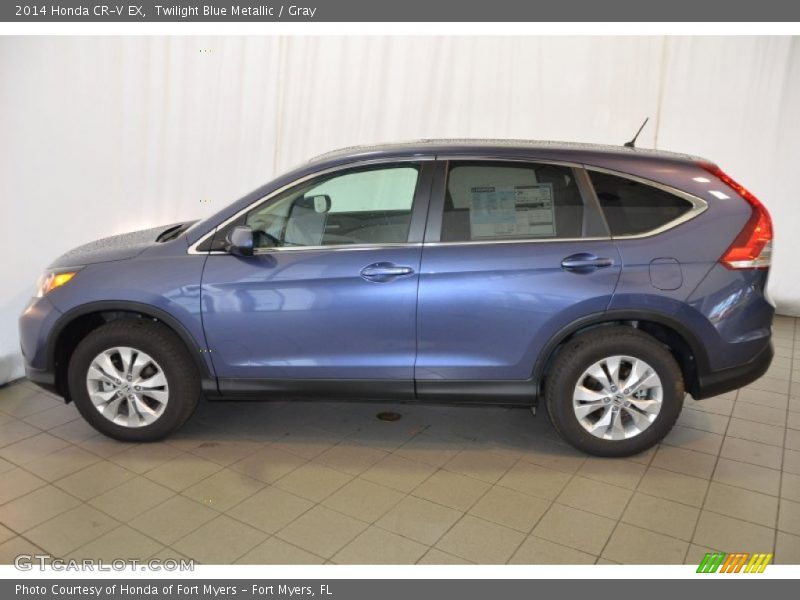 Twilight Blue Metallic / Gray 2014 Honda CR-V EX
