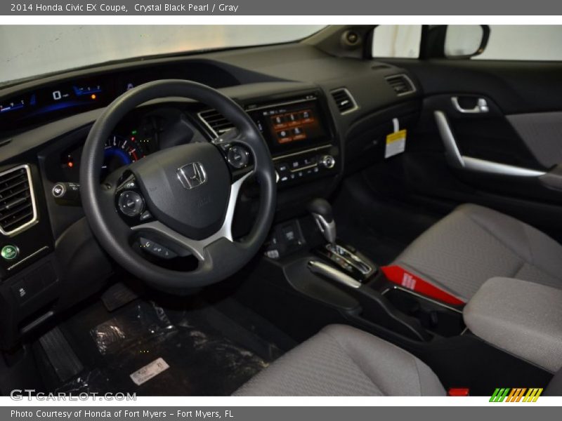 Gray Interior - 2014 Civic EX Coupe 