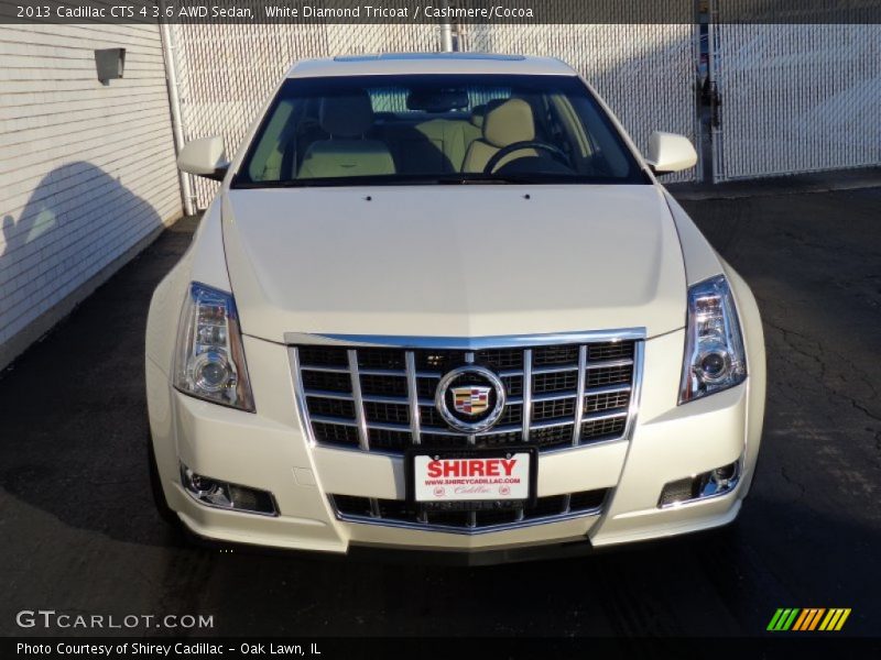 White Diamond Tricoat / Cashmere/Cocoa 2013 Cadillac CTS 4 3.6 AWD Sedan