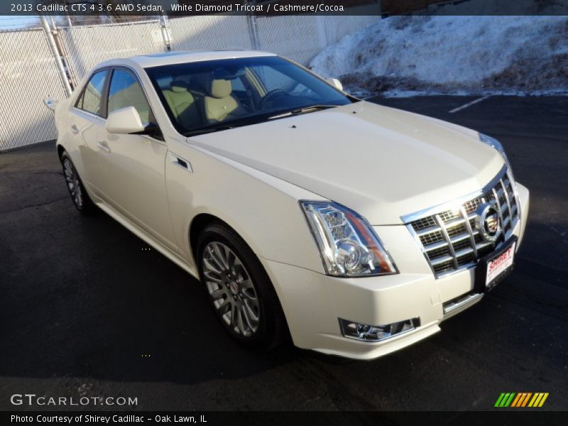 White Diamond Tricoat / Cashmere/Cocoa 2013 Cadillac CTS 4 3.6 AWD Sedan