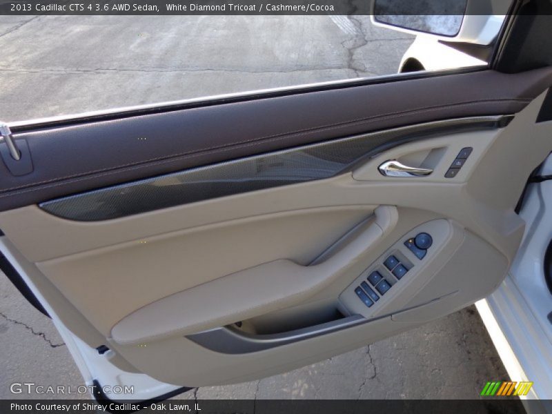 White Diamond Tricoat / Cashmere/Cocoa 2013 Cadillac CTS 4 3.6 AWD Sedan