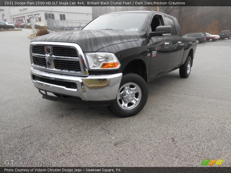 Brilliant Black Crystal Pearl / Dark Slate/Medium Graystone 2011 Dodge Ram 2500 HD SLT Mega Cab 4x4