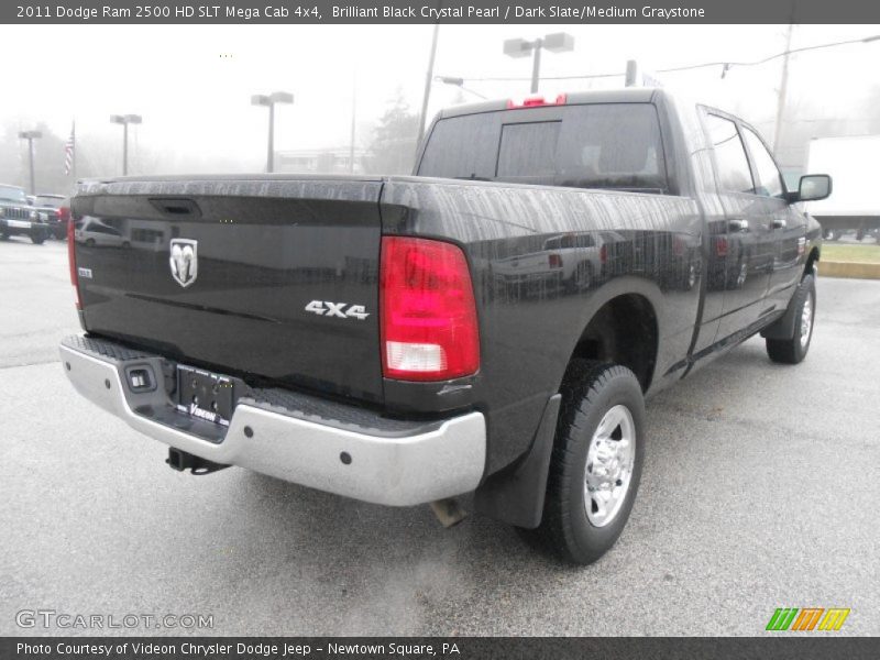 Brilliant Black Crystal Pearl / Dark Slate/Medium Graystone 2011 Dodge Ram 2500 HD SLT Mega Cab 4x4