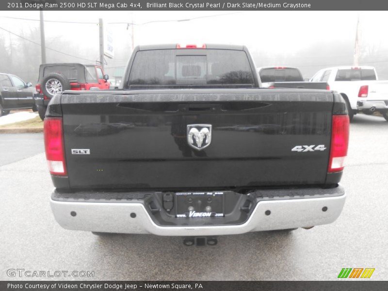 Brilliant Black Crystal Pearl / Dark Slate/Medium Graystone 2011 Dodge Ram 2500 HD SLT Mega Cab 4x4