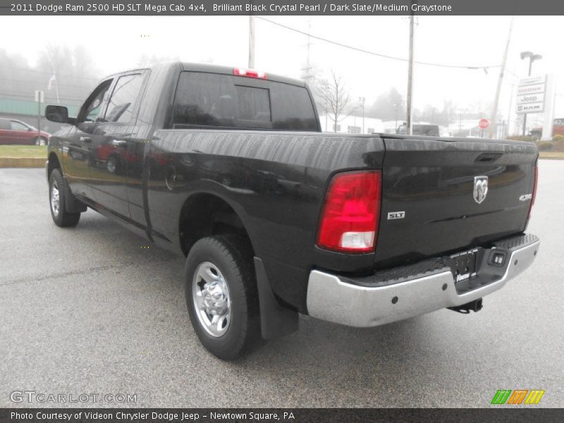 Brilliant Black Crystal Pearl / Dark Slate/Medium Graystone 2011 Dodge Ram 2500 HD SLT Mega Cab 4x4