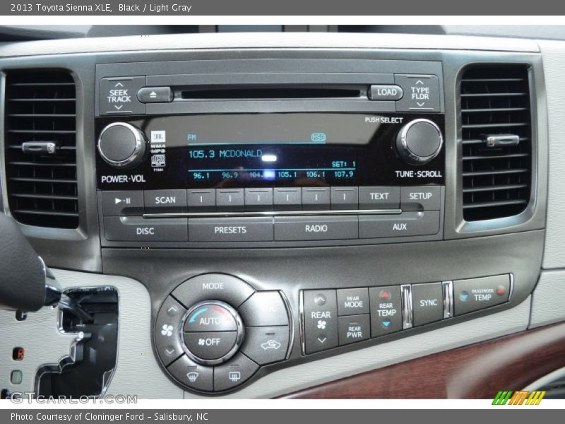 Black / Light Gray 2013 Toyota Sienna XLE