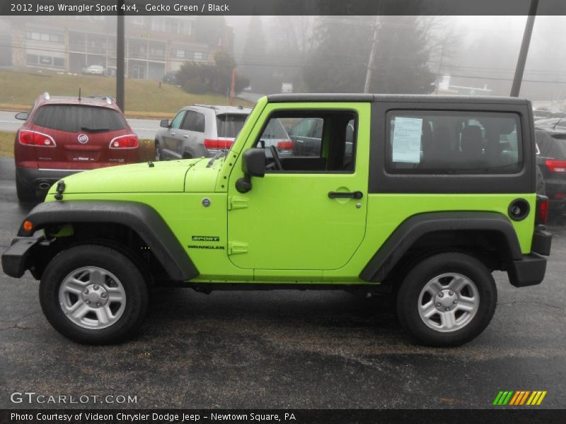 Gecko Green / Black 2012 Jeep Wrangler Sport 4x4