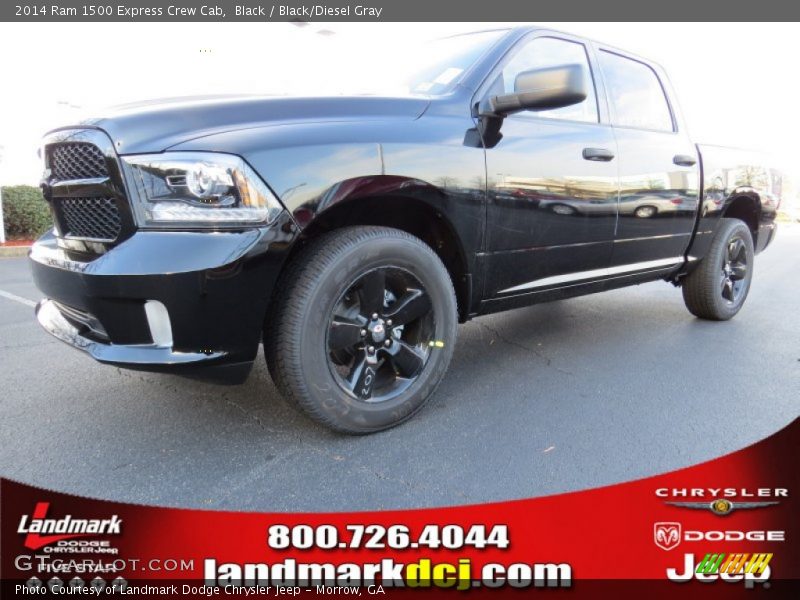 Black / Black/Diesel Gray 2014 Ram 1500 Express Crew Cab