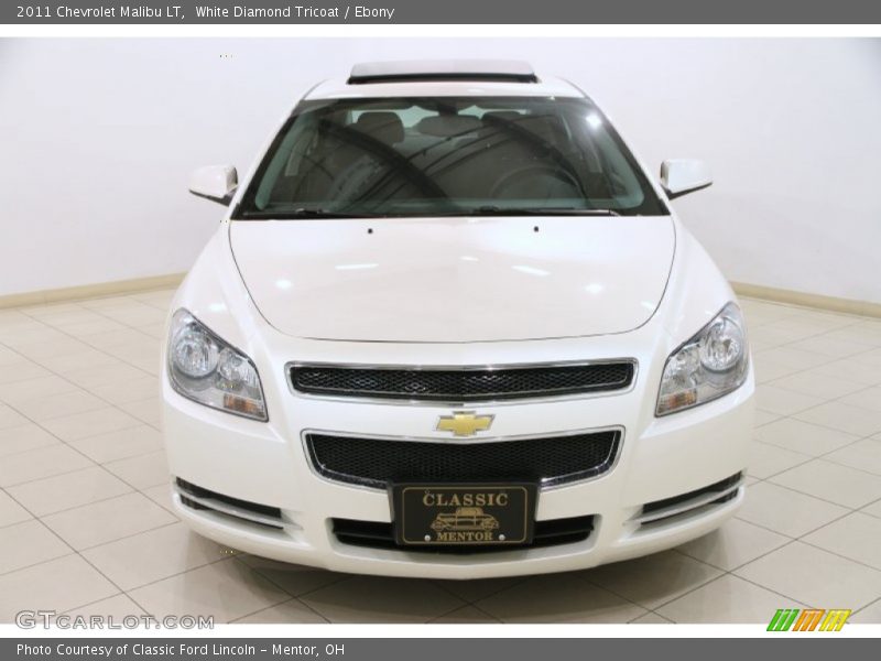 White Diamond Tricoat / Ebony 2011 Chevrolet Malibu LT