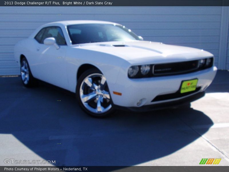 Bright White / Dark Slate Gray 2013 Dodge Challenger R/T Plus