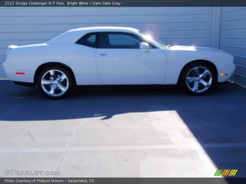 Bright White / Dark Slate Gray 2013 Dodge Challenger R/T Plus