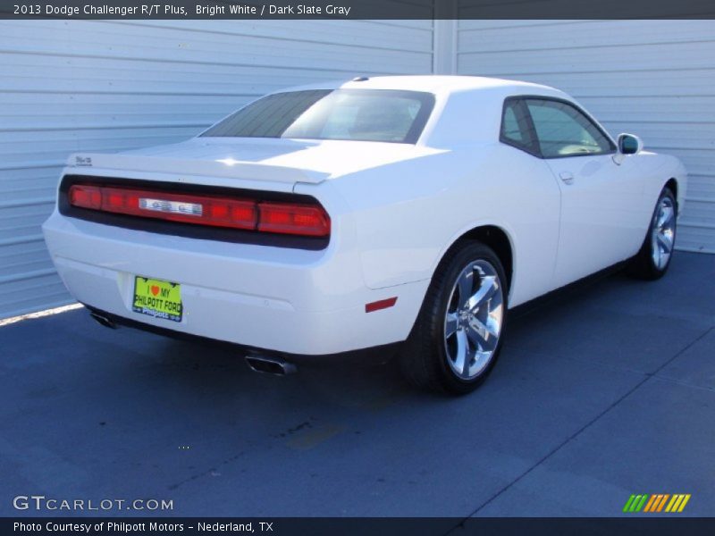 Bright White / Dark Slate Gray 2013 Dodge Challenger R/T Plus