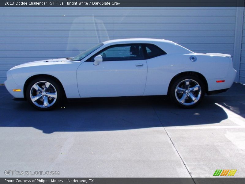 Bright White / Dark Slate Gray 2013 Dodge Challenger R/T Plus