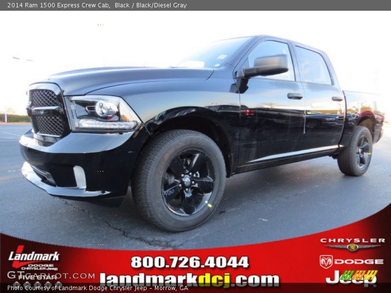 Black / Black/Diesel Gray 2014 Ram 1500 Express Crew Cab
