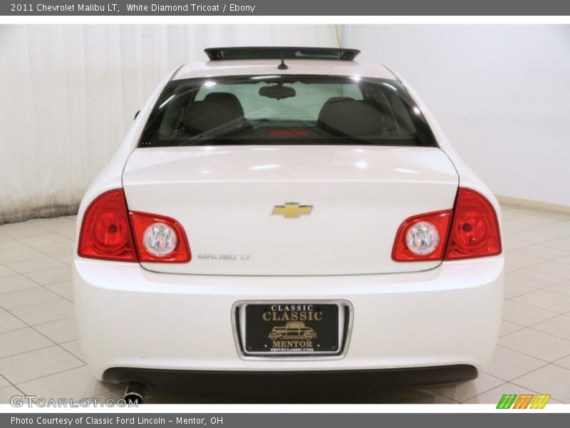 White Diamond Tricoat / Ebony 2011 Chevrolet Malibu LT