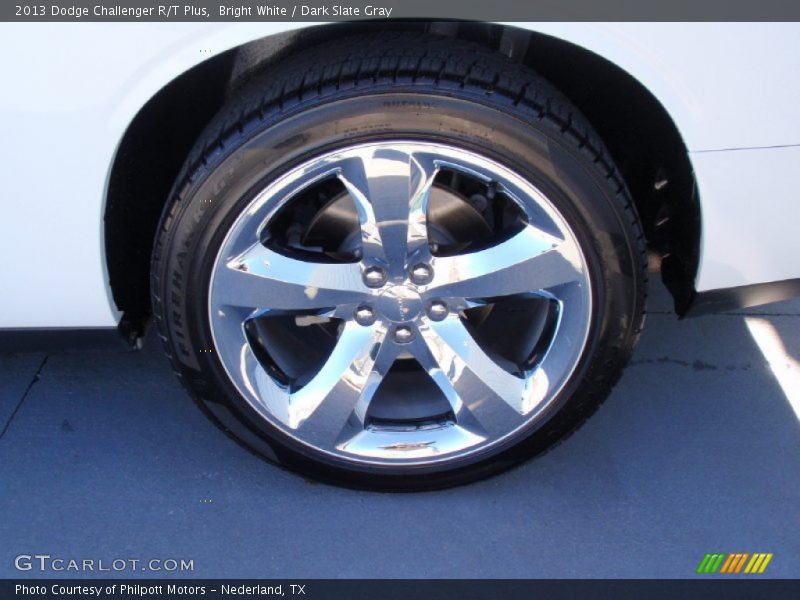 Bright White / Dark Slate Gray 2013 Dodge Challenger R/T Plus