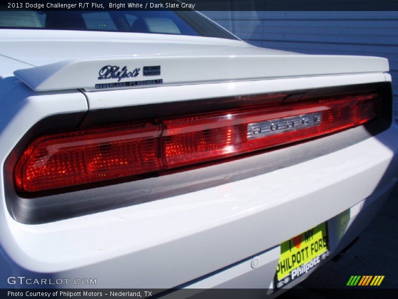 Bright White / Dark Slate Gray 2013 Dodge Challenger R/T Plus