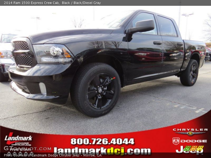 Black / Black/Diesel Gray 2014 Ram 1500 Express Crew Cab
