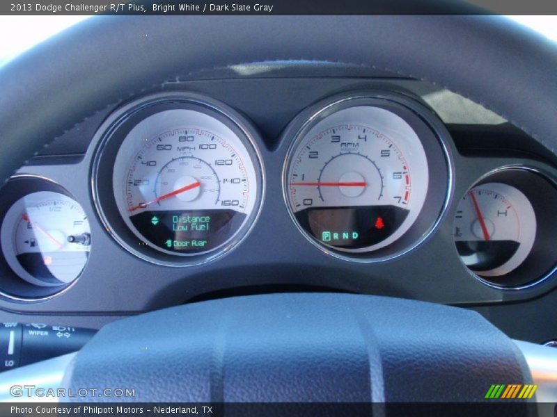 Bright White / Dark Slate Gray 2013 Dodge Challenger R/T Plus