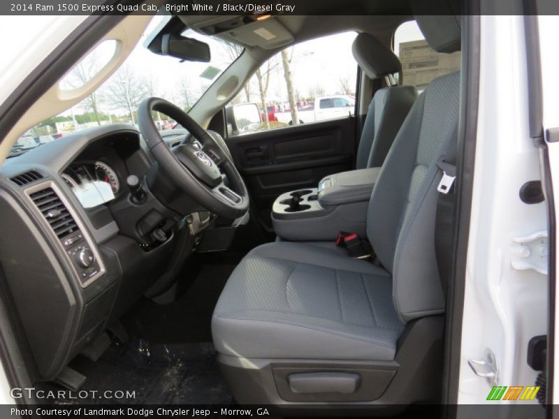 Bright White / Black/Diesel Gray 2014 Ram 1500 Express Quad Cab