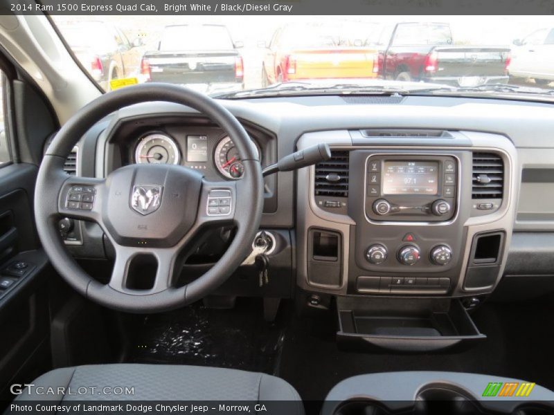 Bright White / Black/Diesel Gray 2014 Ram 1500 Express Quad Cab
