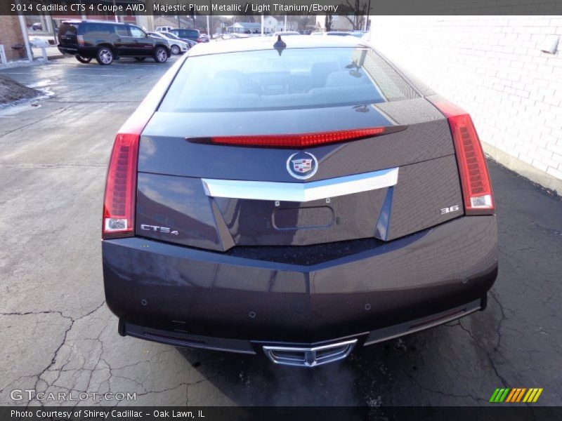 Majestic Plum Metallic / Light Titanium/Ebony 2014 Cadillac CTS 4 Coupe AWD