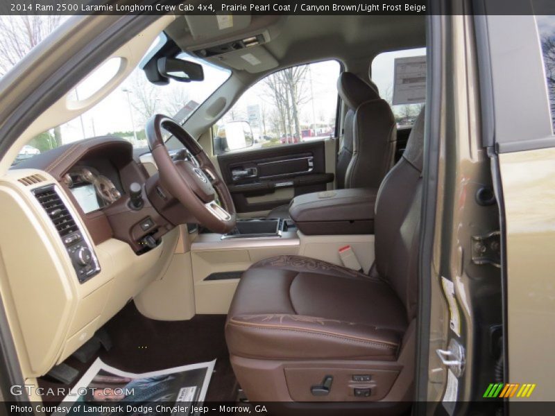 Prairie Pearl Coat / Canyon Brown/Light Frost Beige 2014 Ram 2500 Laramie Longhorn Crew Cab 4x4