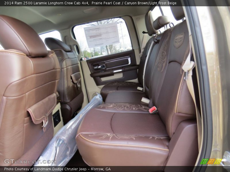 Prairie Pearl Coat / Canyon Brown/Light Frost Beige 2014 Ram 2500 Laramie Longhorn Crew Cab 4x4