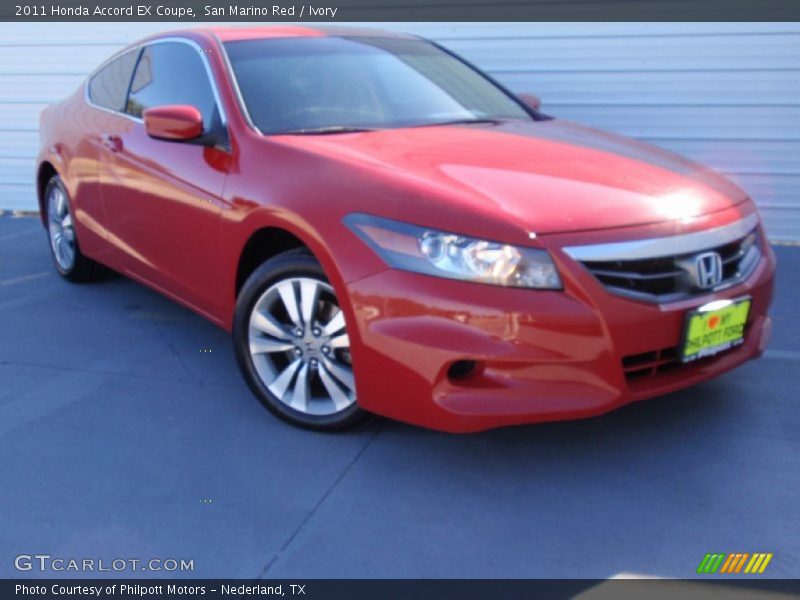 San Marino Red / Ivory 2011 Honda Accord EX Coupe