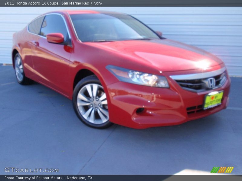 San Marino Red / Ivory 2011 Honda Accord EX Coupe
