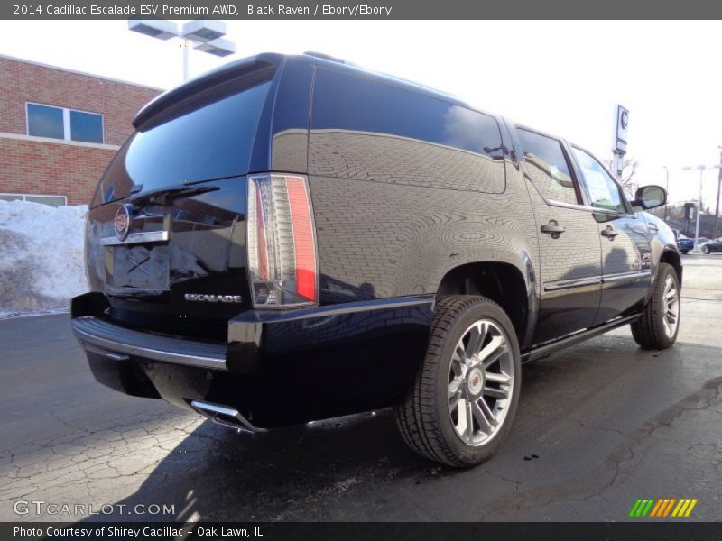 Black Raven / Ebony/Ebony 2014 Cadillac Escalade ESV Premium AWD