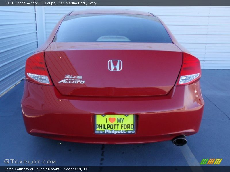 San Marino Red / Ivory 2011 Honda Accord EX Coupe