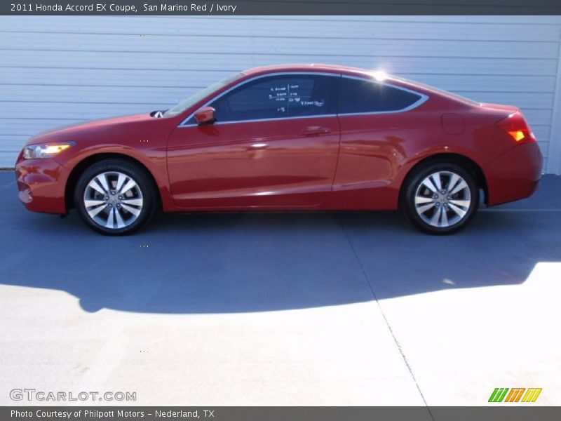San Marino Red / Ivory 2011 Honda Accord EX Coupe