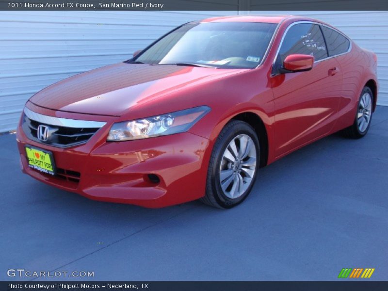 San Marino Red / Ivory 2011 Honda Accord EX Coupe