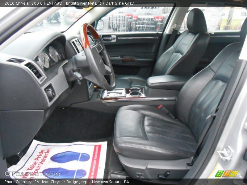 Bright Silver Metallic / Dark Slate Gray 2010 Chrysler 300 C HEMI AWD