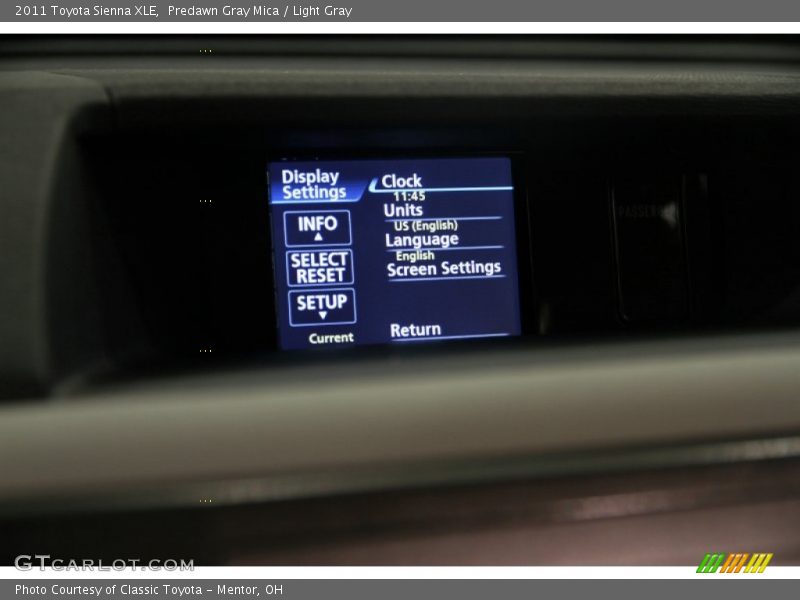 Predawn Gray Mica / Light Gray 2011 Toyota Sienna XLE