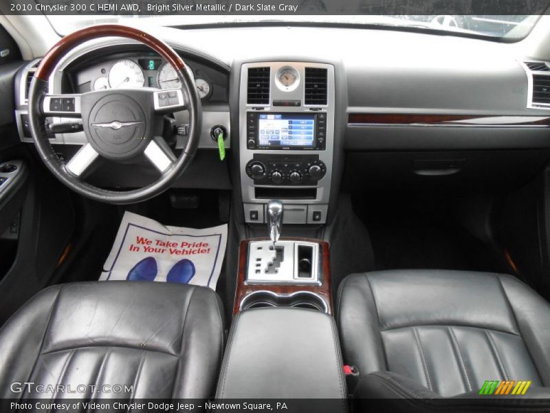 Bright Silver Metallic / Dark Slate Gray 2010 Chrysler 300 C HEMI AWD