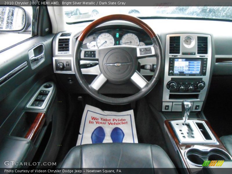 Bright Silver Metallic / Dark Slate Gray 2010 Chrysler 300 C HEMI AWD