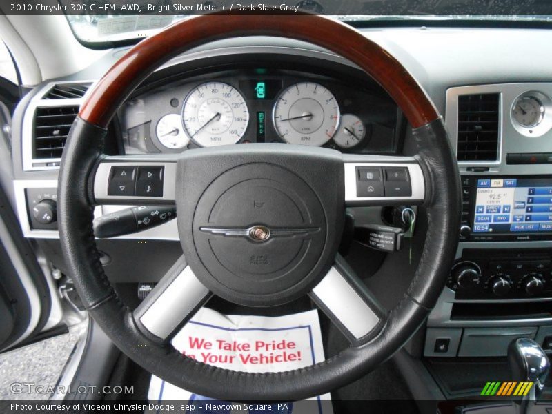 Bright Silver Metallic / Dark Slate Gray 2010 Chrysler 300 C HEMI AWD