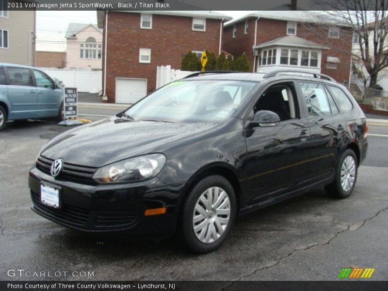Black / Titan Black 2011 Volkswagen Jetta S SportWagen