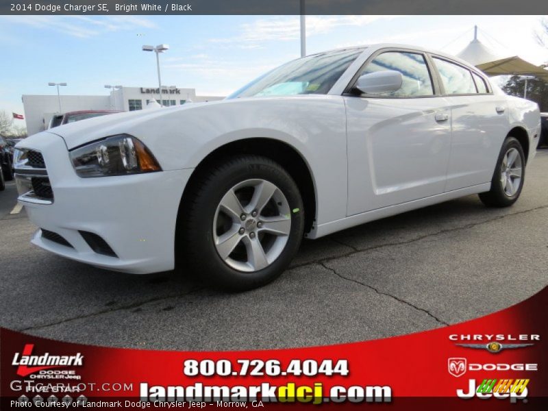 Bright White / Black 2014 Dodge Charger SE